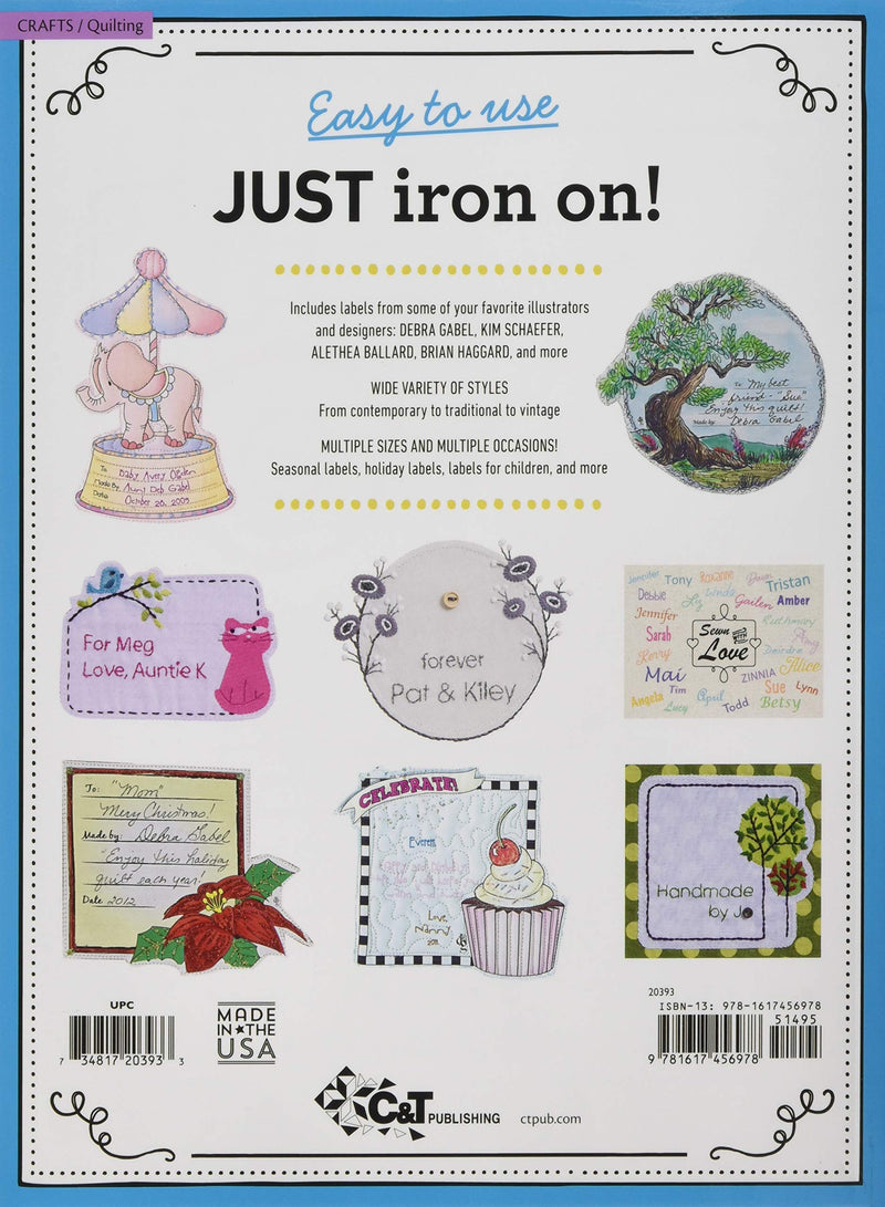 C & T Publishing Best Ever Iron On Quilt & Needle Art Labels, Multicolor - NewNest Australia