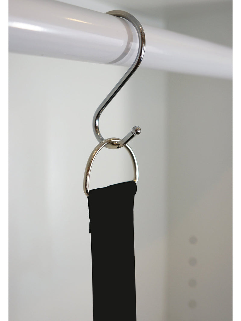 NewNest Australia - Boottique New- Flip Flop and Sandal Hanger Black Velvet Ribbon with Metal Hooks Plush Black Velvet Ribbon 