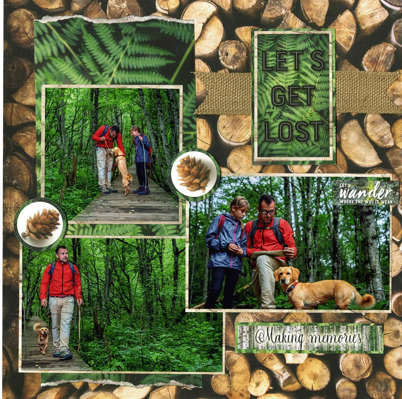 Reminisce (REMBC) Scandinavian Woodland Scrapbook Collection Kit, Multi Color Palette - NewNest Australia