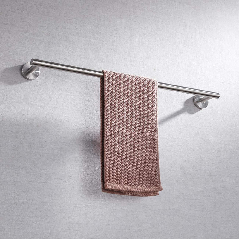 Miyili 24-Inch Bathroom Towel Bar SUS 304 Stainless Steel Towel Holder Rack Wall Mount Brushed Finish, A01N60A Brushed Steel - NewNest Australia