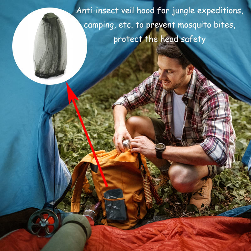 Vastsea Pack of 6 Largest Mosquito Head Net, Face Protection Mosquito Net, Head Net, Mesh, Face Net, for Mosquitoes, Bugs, Not Seeing, Mosquitoes from Outdoors, Suitable for Outdoor, Camping, Travel - NewNest Australia