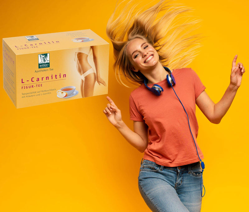 Bader'S L-Carnitine Figure Tea From The Pharmacy. For Diet And Fasting Accompaniment. Rooibos Tea With Herbs And L-Carnitine. Delicious Taste Of Apple. 2 X 20 Filter Bags - NewNest Australia