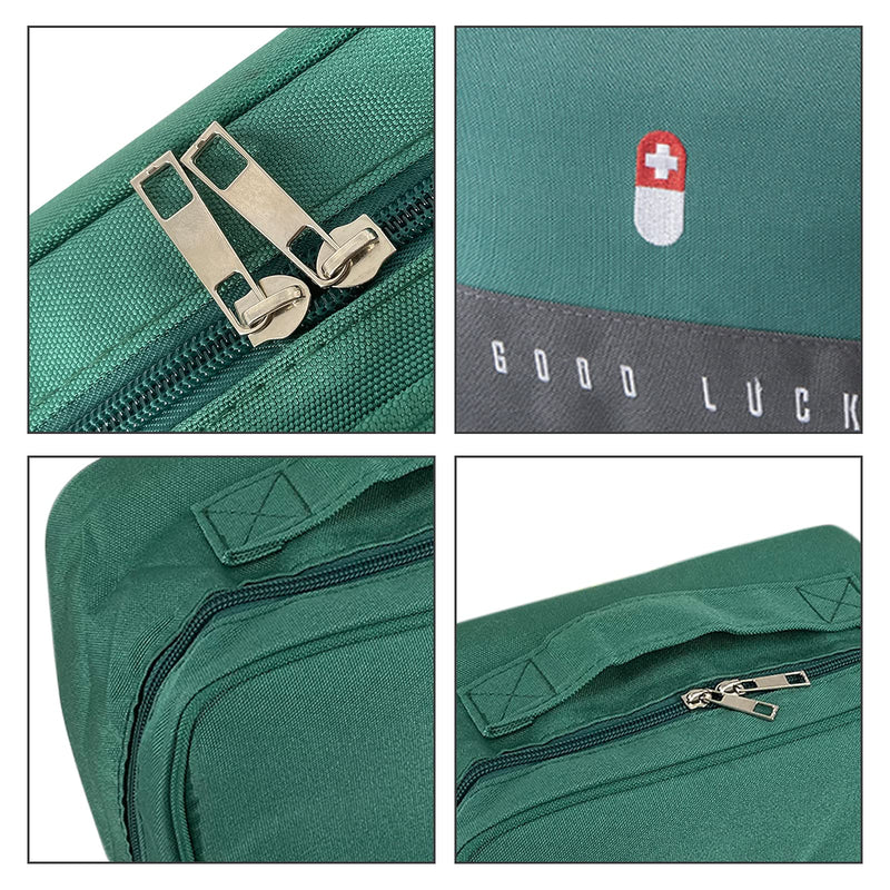 ToKinCen First Aid Bag Compact, First Aid Kit Bag Multifunctional Layered Waterproof Medical Supplies Organizer Travel Medicine Bag for Emergency Home Office Car Outdoors Boat Camping Hiking (Green) - NewNest Australia