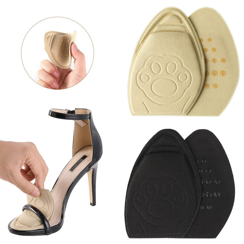 Yolev 2Pairs High Heel Memory Foam Ball of Foot Support Cushions Metatarsal Forefoot Pads Pain Relief Insoles for Women's Heels Non-Slip Shoe Inserts to Make Too Big Shoes Fit Tighter - NewNest Australia