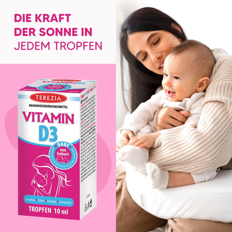Vitamin D3 Drops For Babies & Children - 400 Iu, 10Ml For 220 Days - Vitamin D Drops Good For The Immune System, Bones, Teeth, Muscles - D3 Drops Are Also Suitable For Pregnant Women And Nursing Mothers - NewNest Australia