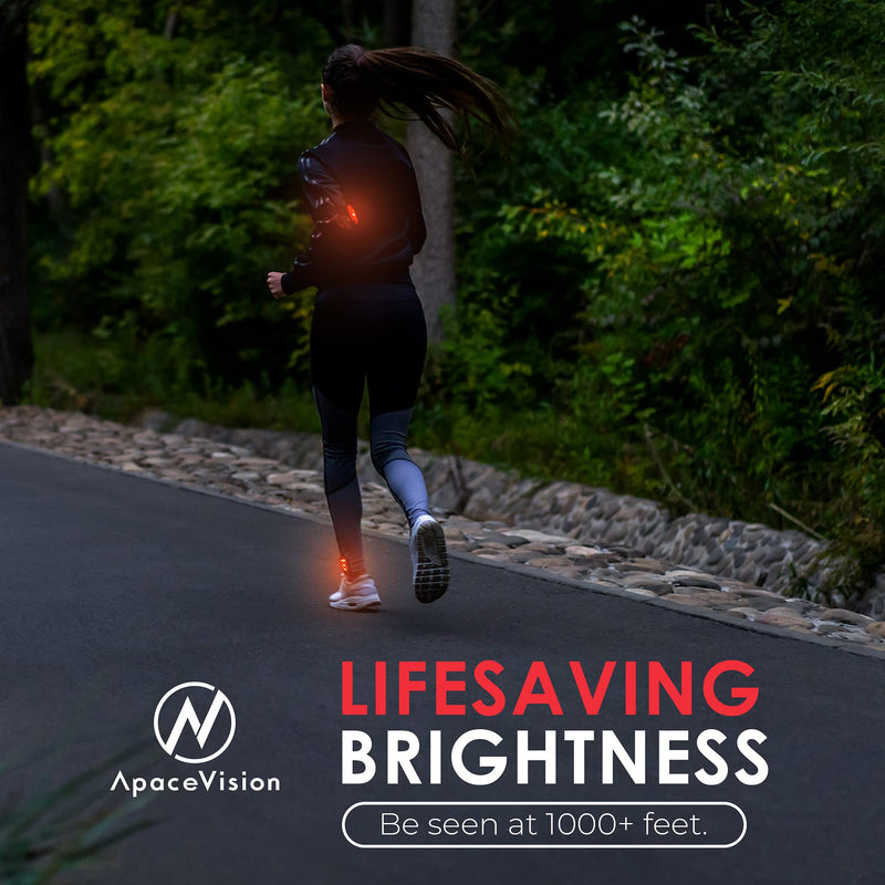 LED Safety Light (2 Pack) + Free Bonuses | Clip On Strobe/Running Lights for Runners, Dogs, Bike, Walking | The Best High Visibility Accessories for Your Reflective Gear, Bicycle etc Orange - NewNest Australia