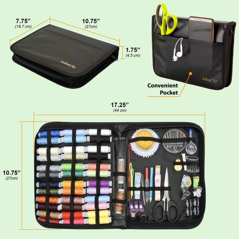 VelloStar Premium Sewing KIT for Adults - Easy to Use Sewing Supplies & 38 XL Color Threads, a Needle and Thread Kit for Small Fixes Around The House, Emergency Hand Sewing Repair Kit for a Quick Fix - NewNest Australia