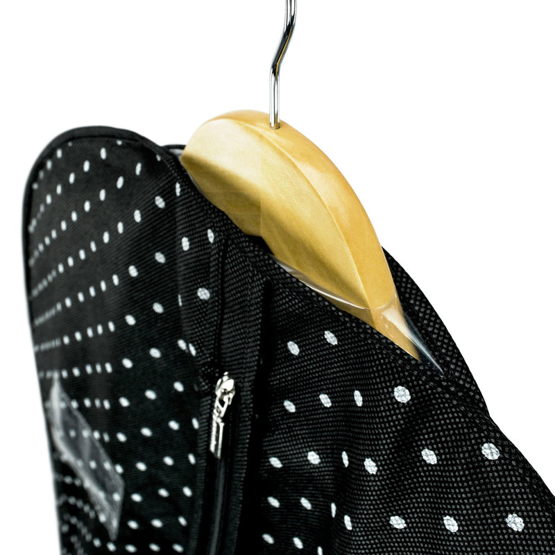 NewNest Australia - HANGERWORLD Black Polka Dot 40inch Breathable Suit Coat Garment Clothes Carry Cover Protector Bags 