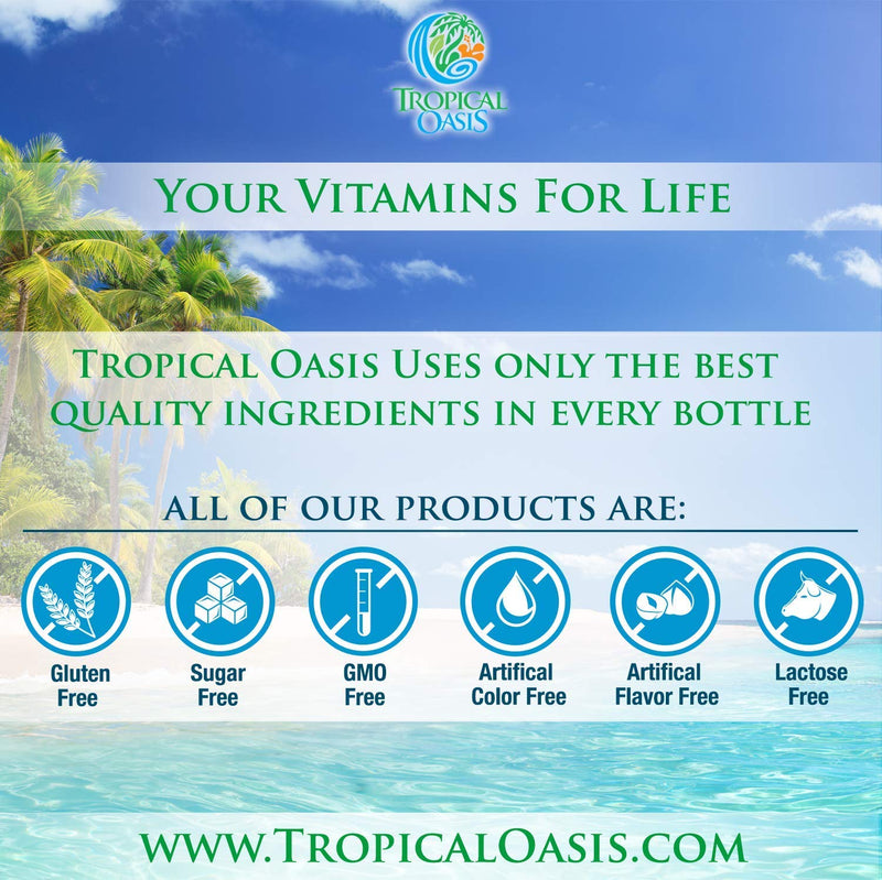 Tropical Oasis - Premium Ionized Plant Based Trace Minerals Liquid Formula- 74 essential minerals in liquid form for up to 96% Absorption - 16 oz, 32 servings - NewNest Australia