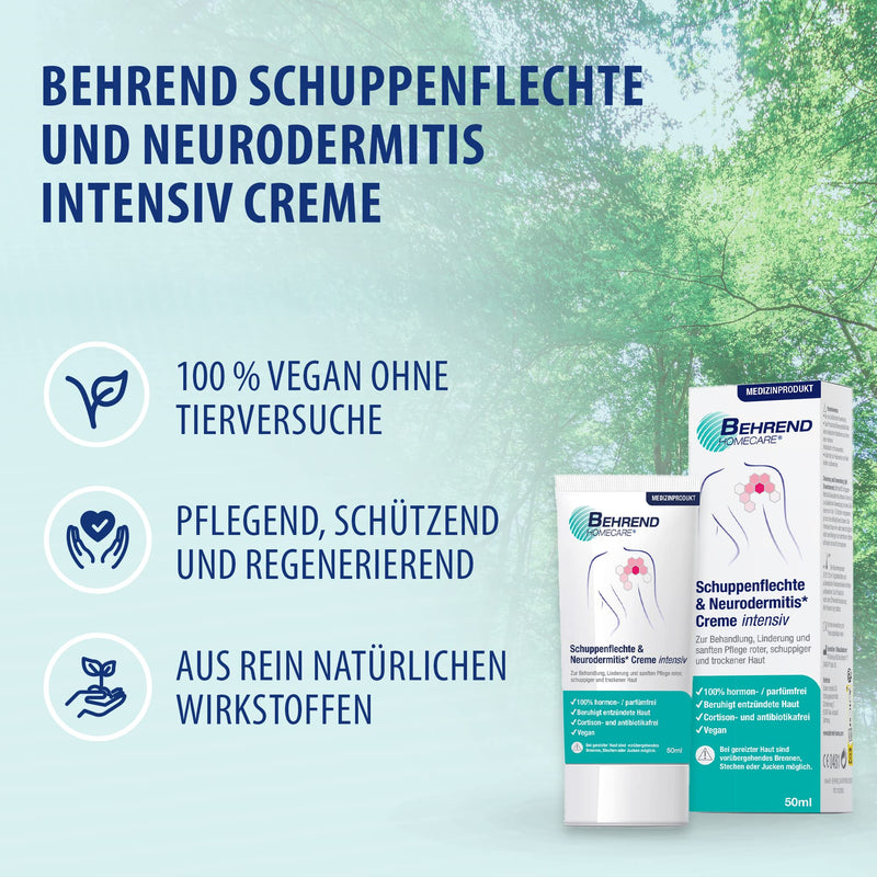 Behrend - Psoriasis & Neurodermatitis Cream For Redden, Dry & Flaky Skin - Psoriasis & Eczema Ointment Reduces Itching & Soothes Inflamed Skin - Medical Device Without Cortisone - NewNest Australia
