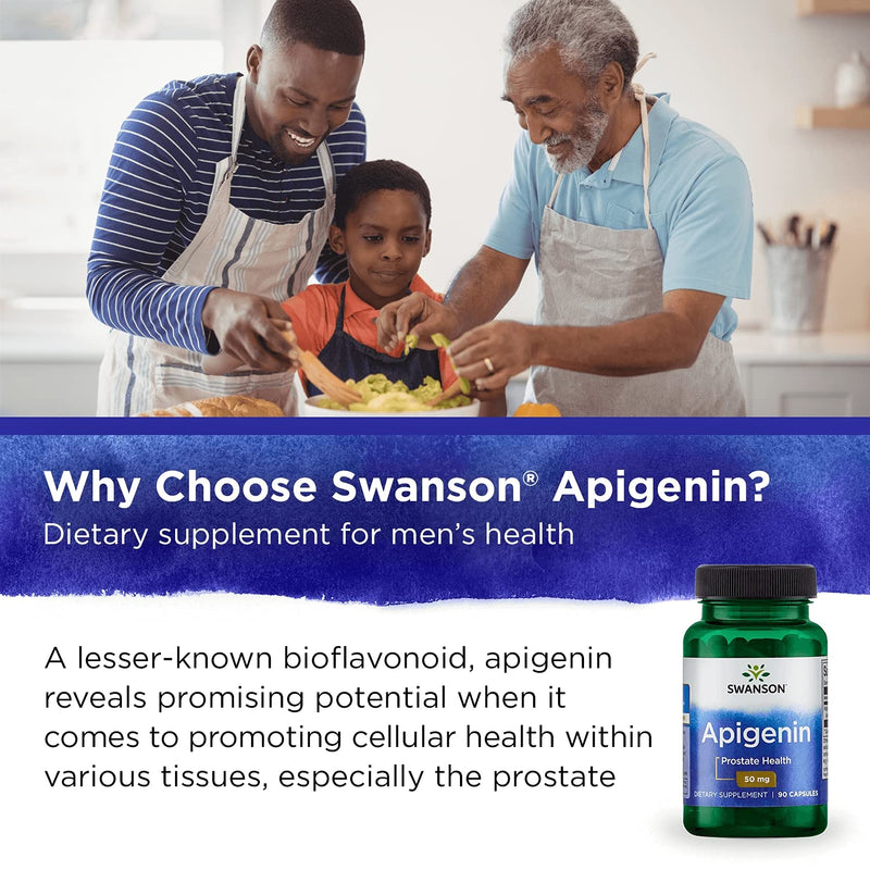 Swanson Apigenin Prostate Health Supplements Nerve Health Glucose Metabolism 50 mg 90 Capsules 1 - NewNest Australia