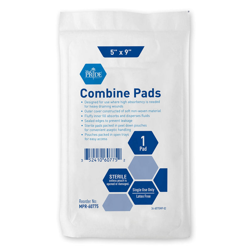 Medpride Sterile Abdominal- ABD Combine Pads| 20-Pack, 5 x 9 Inches| Extra Absorbent & Thick, Individually Wrapped Wound Dressing, First Aid Pads| Surgical-Grade, Nonstick- for Heavy Leakage, Post Op - NewNest Australia