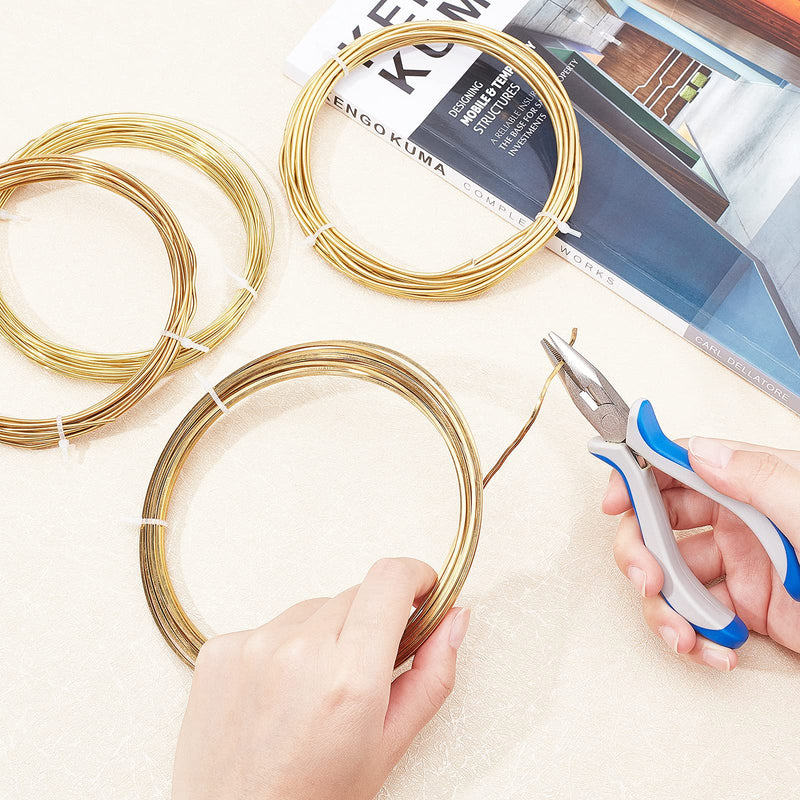 BENECREAT 15 Gauge 16.4 Feet Square Copper Wire Half Hard Gold Brass Wire for Jewelry Beading Craft Work Gold - Square - NewNest Australia