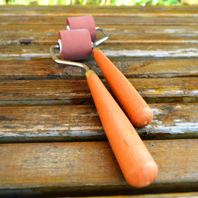 BANLTRE Rubber Brayer Roller for Printmaking, Ideal for Anti Skid Tape Construction Tools, Print,Craft Stamping Brayers for Wallpapers and Scrapbooks (0.4") 0.4" - NewNest Australia