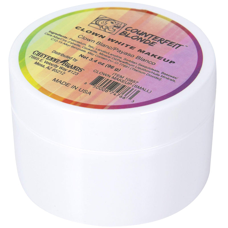 Narwhal Novelties White Face Paint - Clown Halloween Makeup For Stage Or Halloween Face Paint- Face & Body White Paint (Small 3.4 Ounces) 3.4 Ounce (Pack of 1) - NewNest Australia