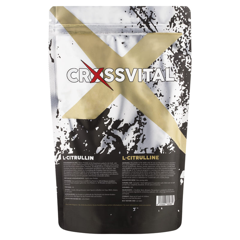 L-CITRULLINE BASE powder I CROSSVITAL I vegan I 500g I 100 portions I made in Germany - NewNest Australia