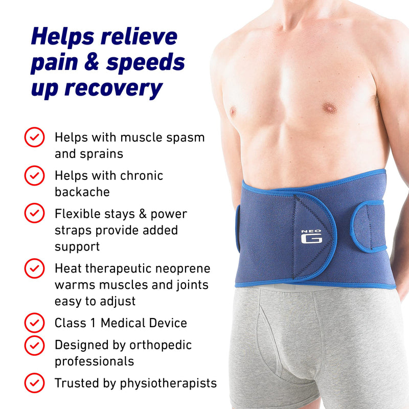 Neo-G Back Support with Flexible Stays and Power Straps – Back Brace for Lower Back Pain Relief, Muscle Spasm, Strains, Arthritis, Rehabilitation - Adjustable Compression - Class 1 Medical Device - NewNest Australia