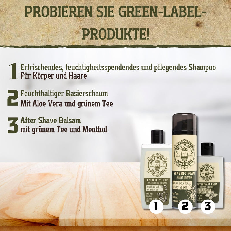 Men's Master Moisturizing Shaving Foam For Men | Free from parabens and artificial colors | Shaving foam with aloe vera and green tea for sensitive skin Beard care | 200ml - NewNest Australia