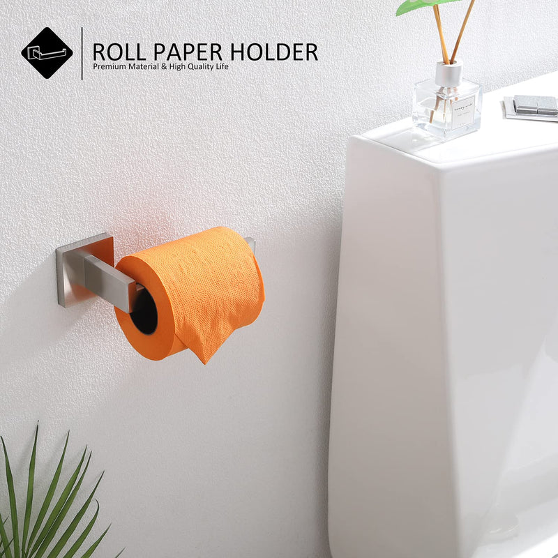 KOKOSIRI Toilet Paper Roll Holder Brushed Nickel Toilet Paper Holder Stainless Steel for Kitchen Bathroom Dispenser Wall Mounted, B2003BR - NewNest Australia