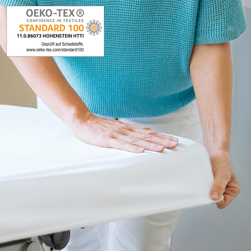 Dr. Güstel washing fiber sheet fitted cover comfort XL 90x220x10 cm white, boil-proof 1 - NewNest Australia