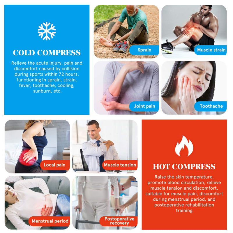 Healifty Gel Cold & Hot Pack - Reusable Warm or Ice Pack for Injuries, Shoulder, Knee, Hip, Back Pain- Hot & Cold Compress Therapy for Swelling, Bruises, Surgery, Pain Relief Flexible Ice Pack - NewNest Australia