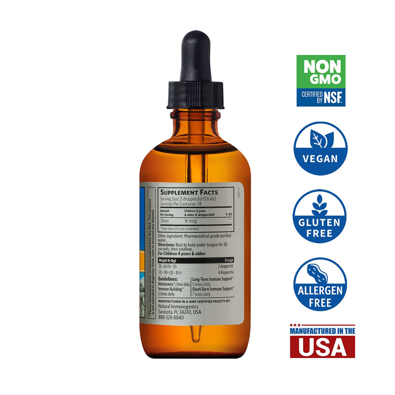Sovereign Silver Bio-Active Silver Hydrosol for Kids Immune Support, 4 oz. 4 Fl Oz (Pack of 1) - NewNest Australia