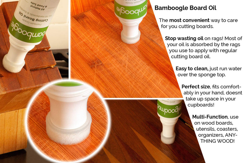 Bamboogle Butcher Block Mineral Oil - 2 Pack - No Mess Easy Applicator, white (VC2P-CBO-5) - NewNest Australia