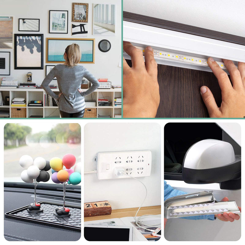 Double Sided Tape, 164FT Length, 0.39 Inch Width Thin Waterproof Mounting Tape, Easy Peel Off Two Sided Tape Foam Tape for Led Strip Lights, Car, Home, Office Decor, Made of 3M Tape - NewNest Australia