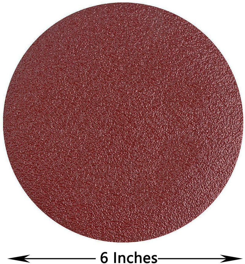 60 PCS 6-Inch NO-Hole PSA Aluminum Oxide Self Stick Sanding Disc of 80 120 180 240 320 400 Grits 6 inch - NewNest Australia