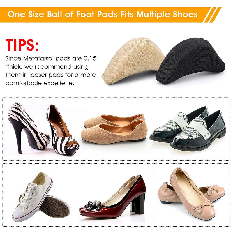 WLLHYF 2 Pairs Soft Sponge Adjustable Shoe Filler， Big Toe Plug Foot Brace Shoe Pads Unisex Shoe Too Big Inserts for High Heel Women Relief Foot Pain Reusable Make Big Shoes Fit Skin+black-2 Pairs - NewNest Australia