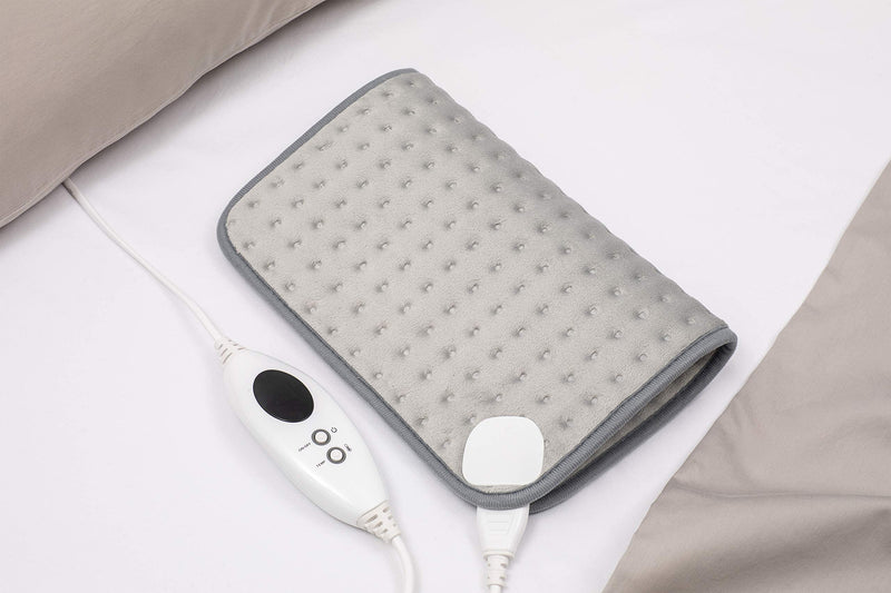 sinnlein® heating pad made of fleece 42 x 32 cm TÜV SÜD GS tested | electric heating pad with automatic switch-off | 6 temperature levels | washable up to 40°C | Digital display grey - NewNest Australia
