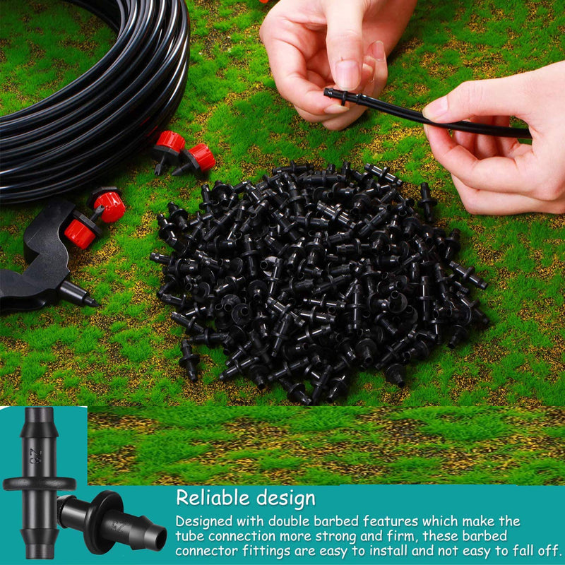 HOINCO Drip Irrigation Connector 200 Pcs,Atomizing Irrigation Joint Drip Joints, Micro Irrigation Connector Gardening Tool of Hose Automatic Irrigation Systems 200 Pcs Straight-Through Joints - NewNest Australia