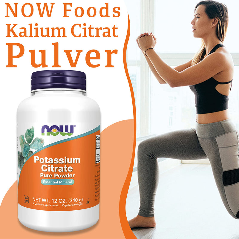 Now Foods, Potassium Citrate (potassium citrate), 340g vegan powder, laboratory tested, minerals, potassium, gluten free, soy free, vegetarian - NewNest Australia