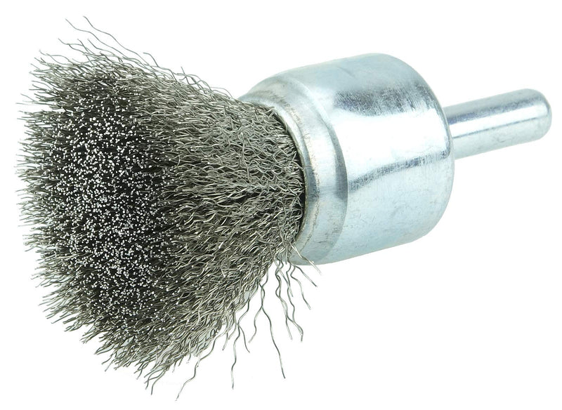 Weiler 10018 3/4" Crimped Wire End Brush, .0104" Stainless Steel Fill, Made in the USA 0.0104" Wire Fill - NewNest Australia