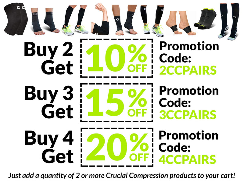 Crucial Compression Knee Sleeve (1 Pair) - Best Knee Braces for Knee Pain for Men & Women - Non-Slip Knee Support for Running, Weightlifting, Basketball, Gym, Workout, Sports X-Small (13.0-15.5") Measure 3" Above Kneecap Black - NewNest Australia
