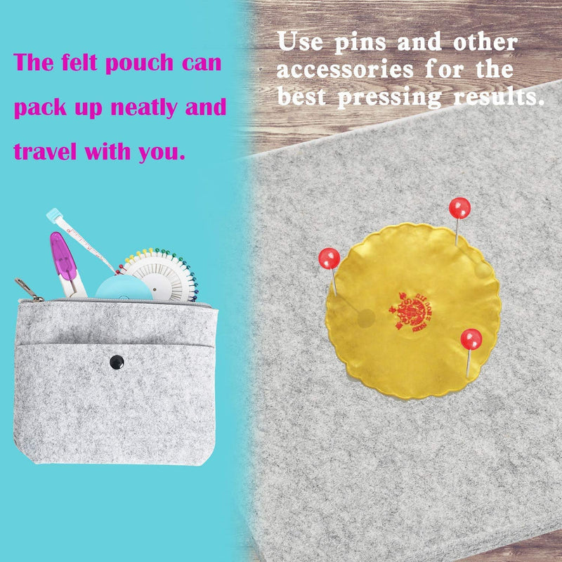 Rdutuok 17x13.5 Inches Wool Pressing Mat for Quilting Ironing Pad 100% Wool from New Zealand Easy Press Wooly Felted Iron Board for Retains Heat, Great for Quilting & Sewing Projects 17" x 13.5" - NewNest Australia