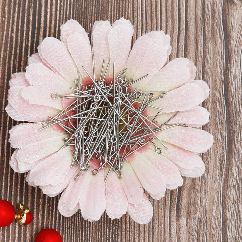 300 Pcs 1.6 Inch 304 Stainless Steel Open Eye Pins Headpins for Jewelry Necklace Making, (Silver) - NewNest Australia