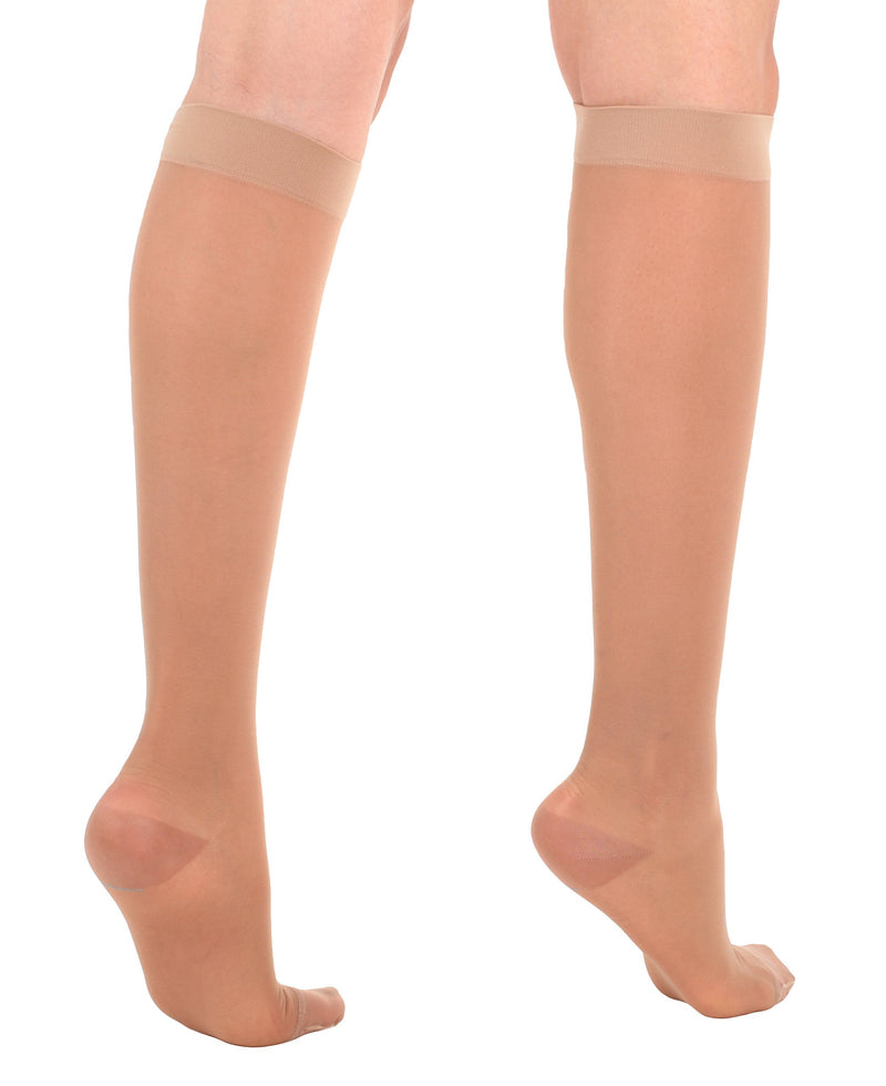 Absolute Support - Made in USA - Size Small - Sheer Compression Socks for Women Circulation 15-20 mmHg - Lightweight Long Compression Knee High Support Stockings for Ladies - Beige - NewNest Australia