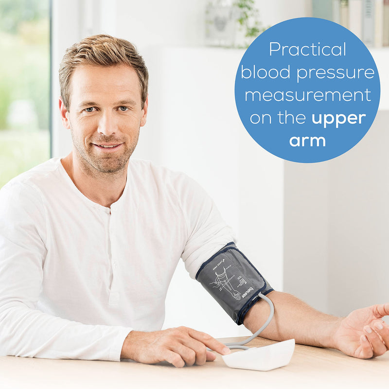 Beurer BM27 Automatic Blood Pressure Monitor, Clinically Validated, Blood Pressure Machine with Arrhythmia Detection & Colour-Coded Risk Indicator according to WHO standards, XL Upper-Arm Cuff basic - NewNest Australia