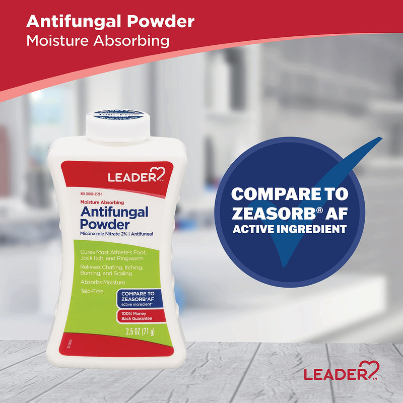 Leader Athlete's Foot AF Powder, Moisture Absorbing, Talc-Free, 2.5 oz, Compare to Zeasorb, Pack of 1 - NewNest Australia