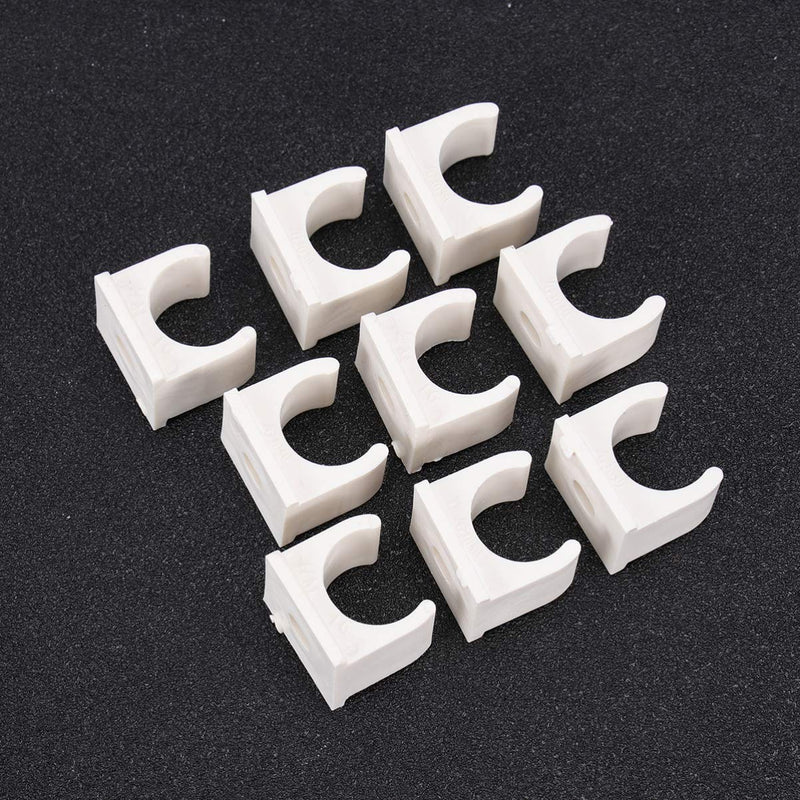 DOITOOL 16mm/0.63" PVC Water Pipe Clamps Clips, U-Shaped Buckles For Water Pipes & Tubing Hoses Support - 20 PCS (White) - NewNest Australia