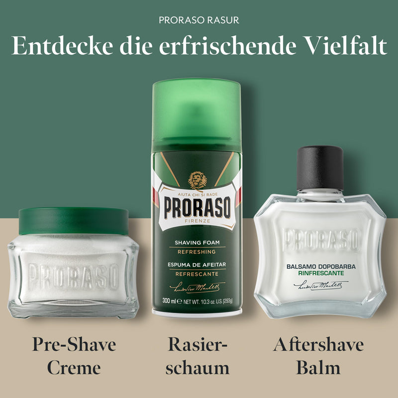 Proraso Pre Shave Cream, 100 ml, refreshing and invigorating shaving cream for use before shaving, with eucalyptus oil and menthol, Made in Italy, Green Single - NewNest Australia