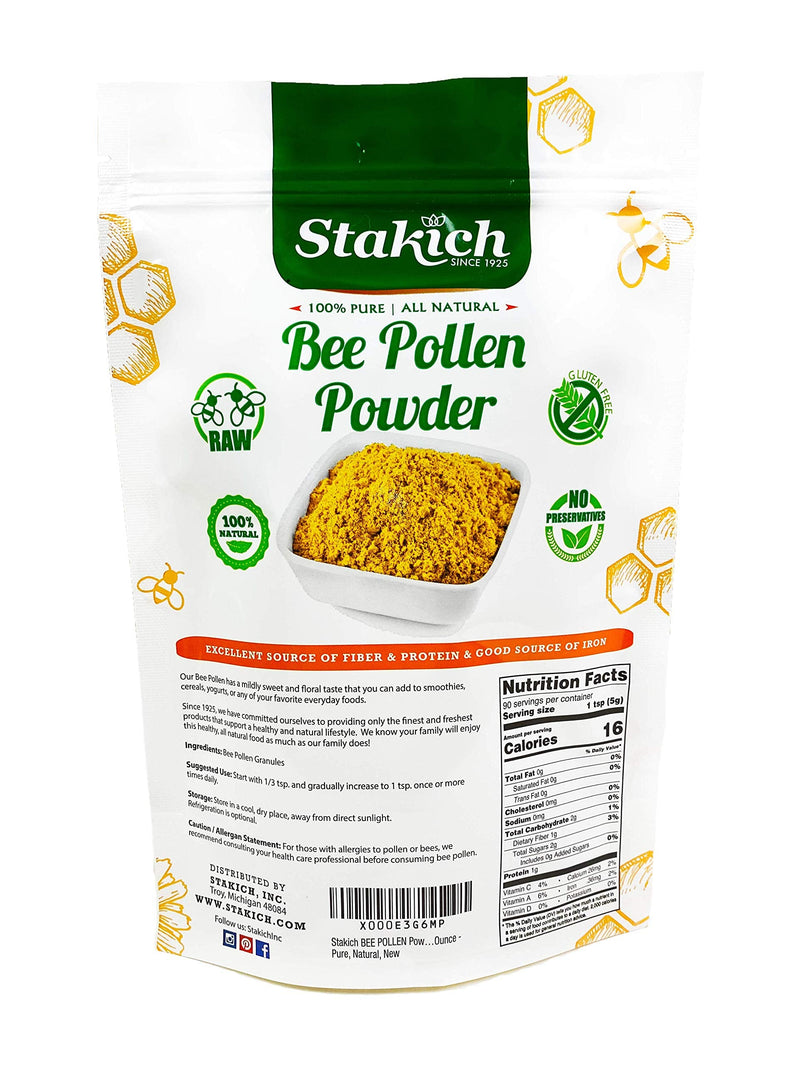 Stakich Bee Pollen Powder (1 Pound) 1 Pound (Pack of 1) - NewNest Australia