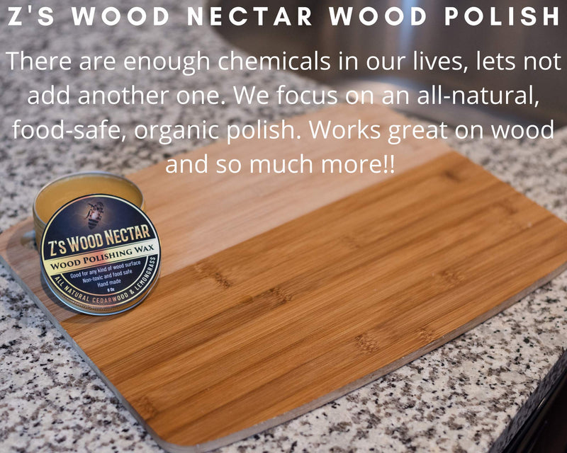 Z's Wood Nectar All Natural Beeswax Furniture Polish & Conditioner (6oz), Made with Tung Oil, Beeswax, & Carnauba Wax - Great on Damaged & Untreated Wood, Sent-CedarWood LemonGrass CedarWood LemonGrass - NewNest Australia