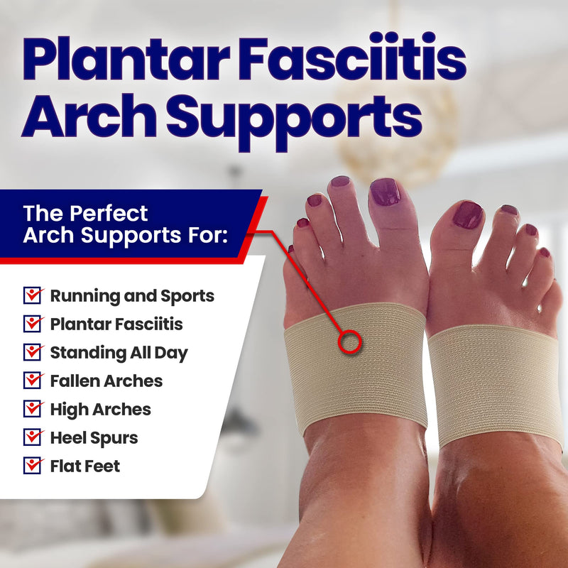 Plantar Fasciitis Brace Arch Supports – Effective Foot and Heel Pain Relief Sleeves Helps Sore Heels Spurs, Flat Feet and High Arches Comfortable Copper Infused Beige Copper Arch Support - Beige - NewNest Australia