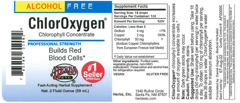 ChlorOxygen Chlorophyll Concentrate Original 2 oz - NewNest Australia