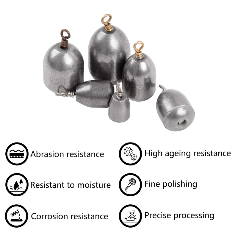 Fishing Weight Sinker - 27/65pcs Bass Casting Sinker Weight Bell Sinker Eco-Friendly Iron Fishing Weight Sinker with Ring Water Drop Sinker Weight for Saltwater Freshwater Fishing 27pcs - NewNest Australia