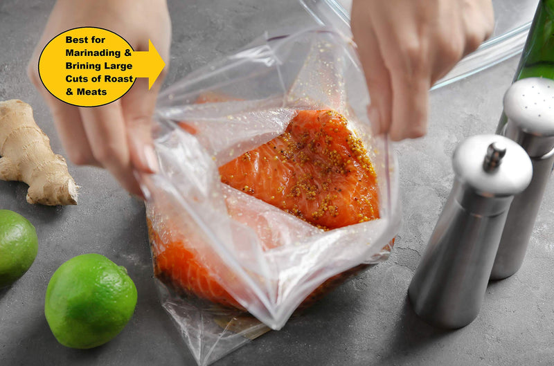 NewNest Australia - Large Roaster Food Storage Ziplock Bag, 5 Gallon Zip & Lock Strong clear heavy plastic bags, 2 Mil thick, Pack of 10 