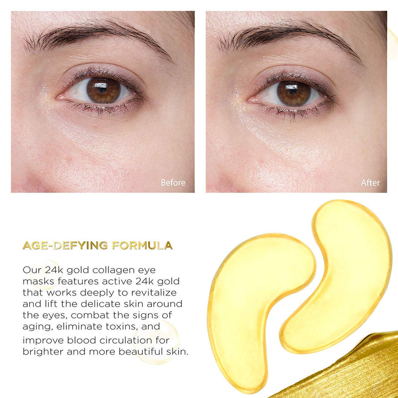Under Eye Patches 24k Gold Under Eye Mask Puffy Eyes and Dark Circles Treatments Under Eye Bags Treatment Collagen Eye Pads for Beauty & Personal Care 29 Pairs - NewNest Australia