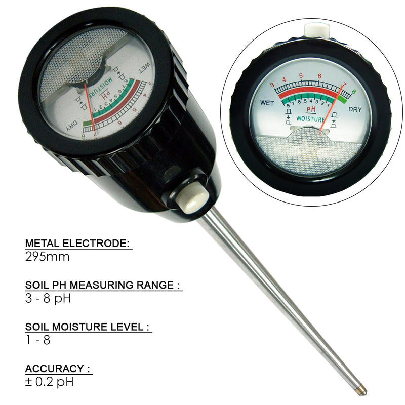 Gain Express Soil Ph & Moisture Meter 295mm Long Electrode - NewNest Australia